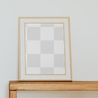 Picture frame png mockup, transparent design 