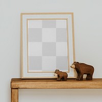 Picture frame mockup png, kids playroom 