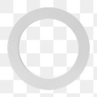 Gray round frame png, geometric design element, isolated object design