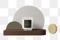 Scented candle png, home aroma product packaging
