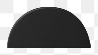 Black badge png, geometric design element, isolated object design