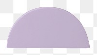 Pastel purple semicircle png, geometric design element, isolated object design