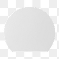 Gray round badge png, geometric design element, isolated object design