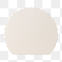 Beige round badge png, geometric design element, isolated object design