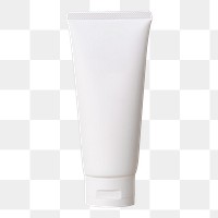 White skincare tube png, beauty product packaging, isolated object design