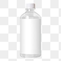 Water bottle png, beverage product packaging, isolated object design