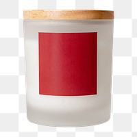 Aroma candle png, home spa product packaging, isolated object design