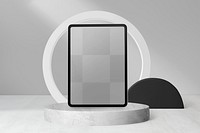 Tablet screen mockup png transparent, digital device product design