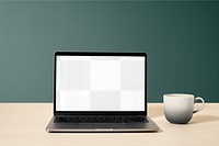 Laptop screen png mockup, transparent digital device, aesthetic workspace