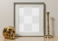 Picture frame mockup png, luxury interior decoration