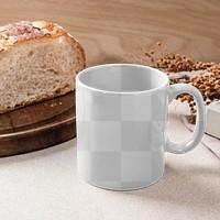 Coffee mug png mockup, aesthetic utensil