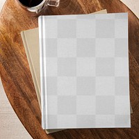 Hardcover book png mockup, floral aesthetic publishing, transparent design