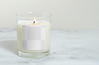 Scented candle jar mockup png minimal aroma therapeutic product