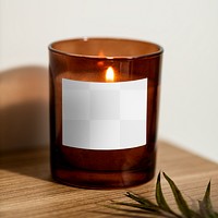 Candle label mockup png minimal aroma therapeutic product