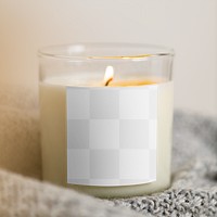 Scented candle jar mockup png minimal aroma therapeutic product