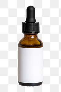 PNG amber dropper bottle product packaging for beauty and skincare