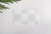 Blank business card png mockup on white background