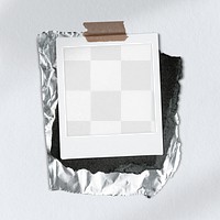 Aesthetic png Instant photo frame mockup, transparent design