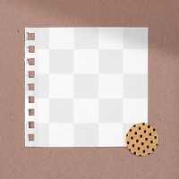 Sticky note png mockup, transparent design