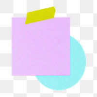 Cute png sticky note sticker, transparent background 