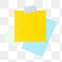 Cute png sticky note sticker, transparent background 