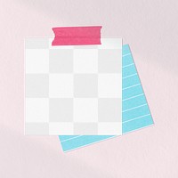 Sticky note png mockup, transparent design