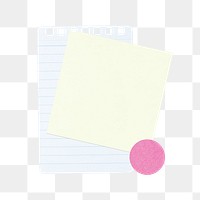 Note paper png journal sticker, transparent background