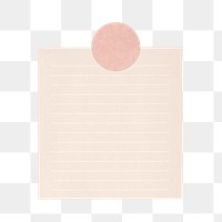 Cute png note paper sticker, transparent background 