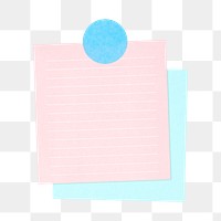 Cute png note paper sticker, transparent background 