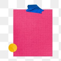 Png sticky note sticker, pink design on transparent background 