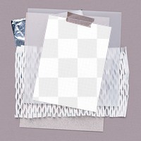 Note paper png mockup, transparent design