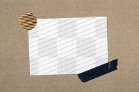 Paper card png mockup, minimal stationery, transparent design