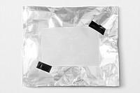 Mailer bag png mockup transparent, silver shipping product packaging design