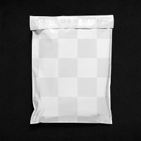 Mailer bag png mockup transparent, shipping product packaging design