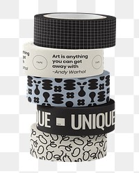 Tape rolls png, journal sticker, collage element, transparent background