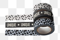 Tape rolls png, journal sticker, collage element, transparent background