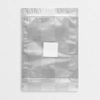 Zipper bag png mockup transparent, product packaging design