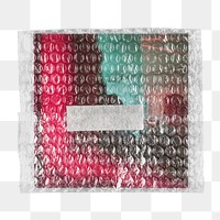 vinyl cover png, wrapped in bubble wrap, collage element