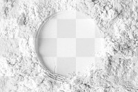 White powder frame png, texture design