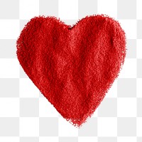 Red heart png clipart, powder texture design