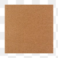 Brown cardboard paper png sticker, transparent background