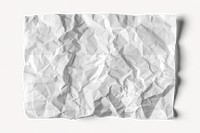 Crumpled paper png mockup, transparent background 