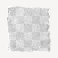 Torn paper png mockup, transparent square shape