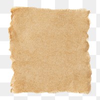 Ripped craft paper png sticker, transparent background