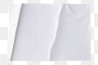 Glued white paper png, transparent texture