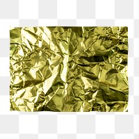 Foil texture png, gold sticker, isolated object, transparent background