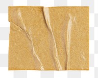 Wrinkled kraft tape png, brown journal sticker design