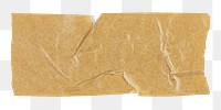 Wrinkled kraft tape png, brown journal sticker design