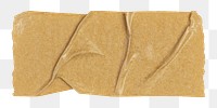Wrinkled kraft tape png, brown journal sticker design