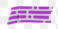 Purple tape png, stripes journal sticker, collage element
